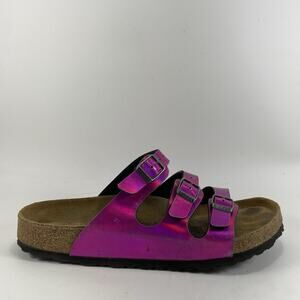 Birkenstock Florida Slide Sandals Womens Size 41 US 10-10.5 Magenta Soft FB